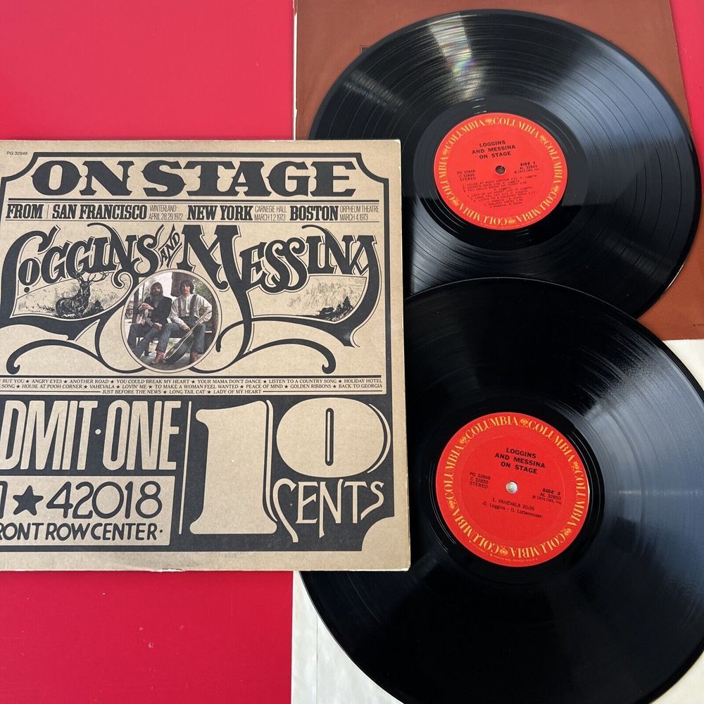 Loggins And Messina On Stage Vinyl 33 LP 2 Record Set PG 32848 Columbia 1974